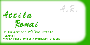 attila ronai business card